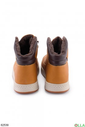 Мужские зимние коричневые ботинки