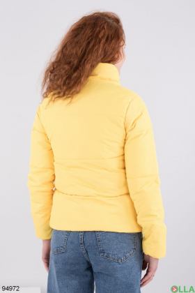 Жіноча жовта куртка без капюшона
