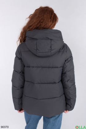 Женская темно-серая зимняя куртка