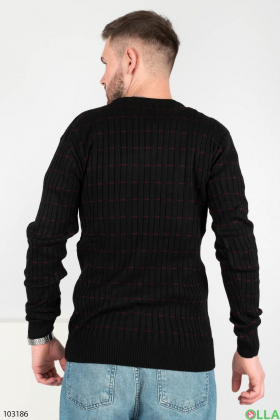 Men's black ribbed sweater