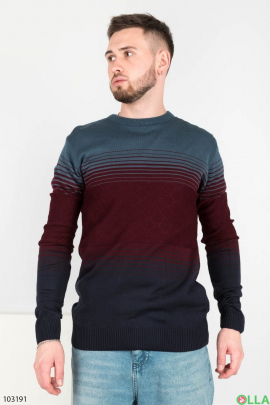 Men's three-color sweater