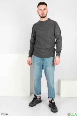 Мужской темно-серый  свитер