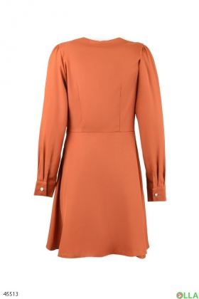 Женское оранжевое платье