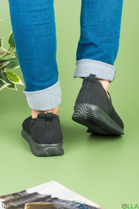 Men's dark gray slip-on sneakers