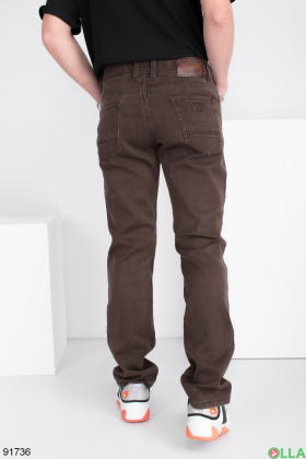 Чоловічі коричневі джинси