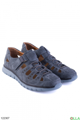 Men's gray shoes in a sporty style
