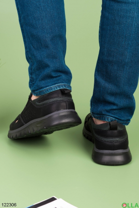 Men's black eco-leather shoes