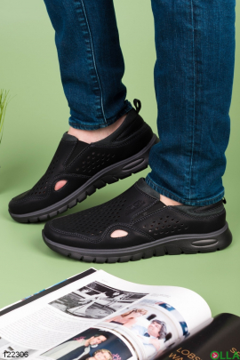 Men's black eco-leather shoes