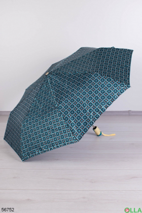 Жіноча синя парасолька в принт