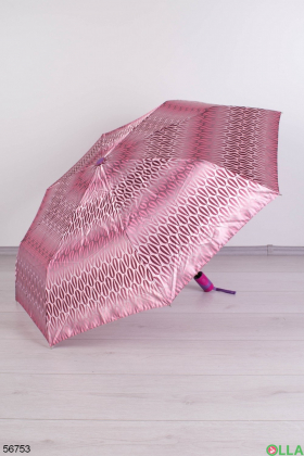 Жіноча рожева парасолька в принт