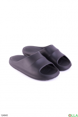 Men's black flip-flops