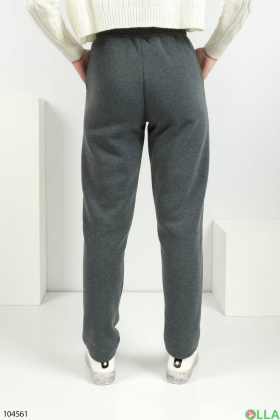 Women's dark gray sweatpants with fleece