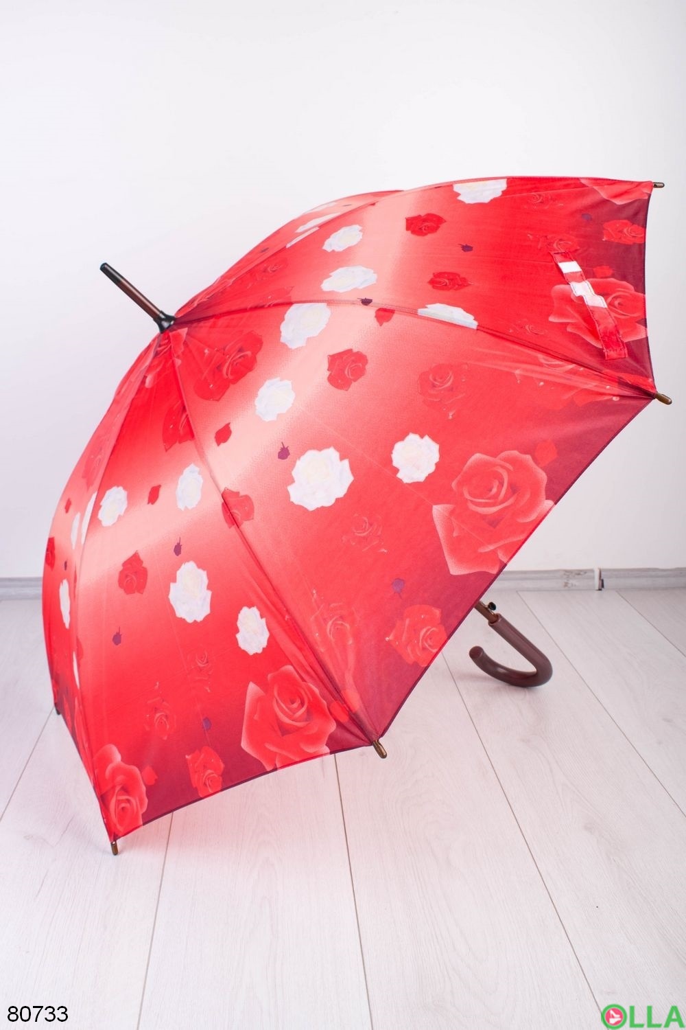 Жіноча різнокольорова парасолька з принтом