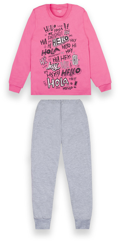 Пижама детская Gabbi теплая хлопковая для девочки PGD-20-5 р. (12454) Розовый