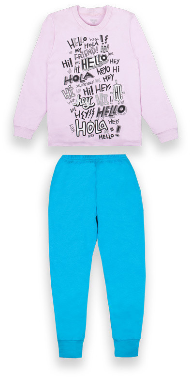 Пижама детская Gabbi теплая хлопковая для девочки PGD-20-5 Сиреневый р. (12454) Розовый