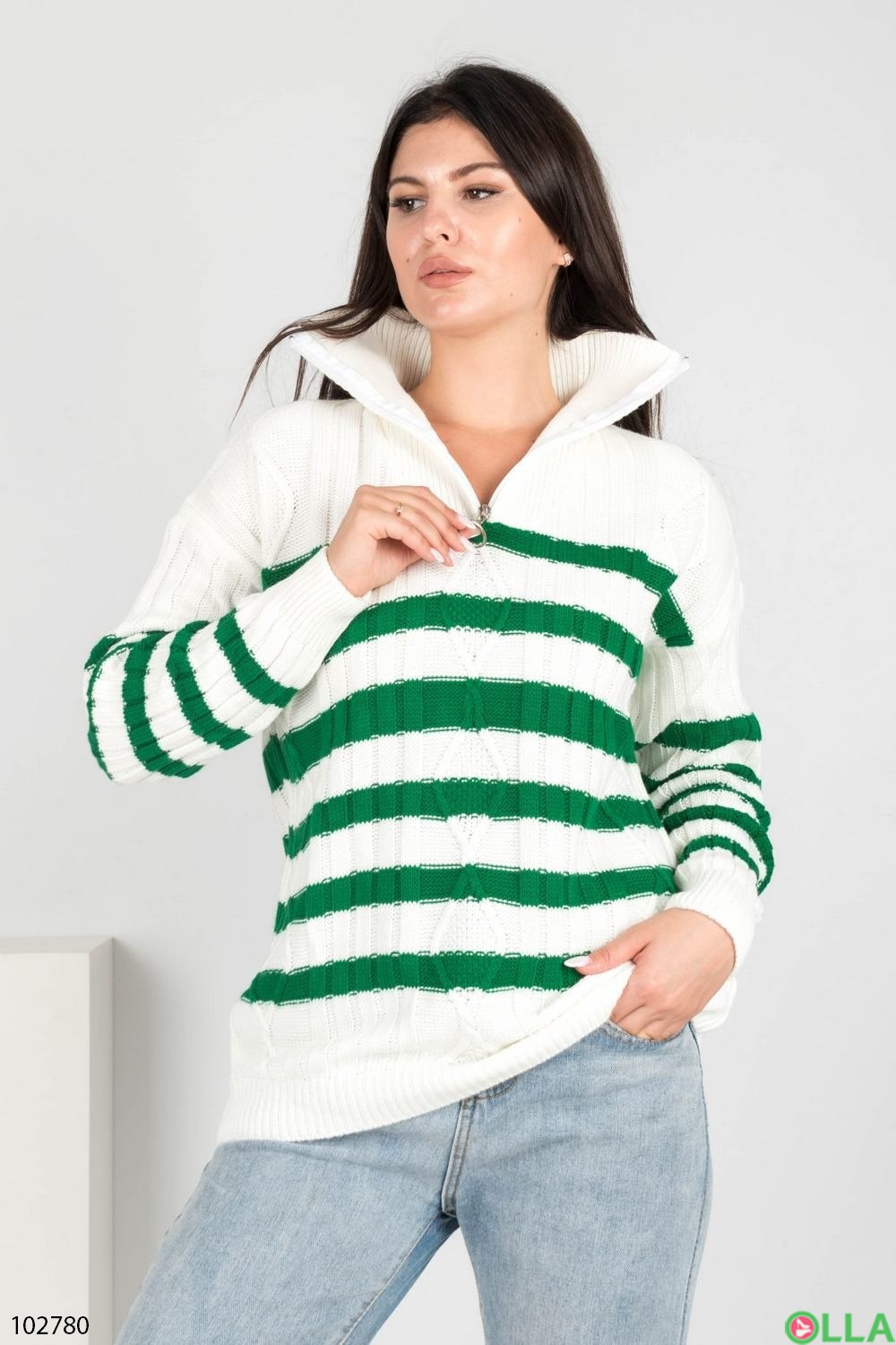 Жіночий светр із блискавкою