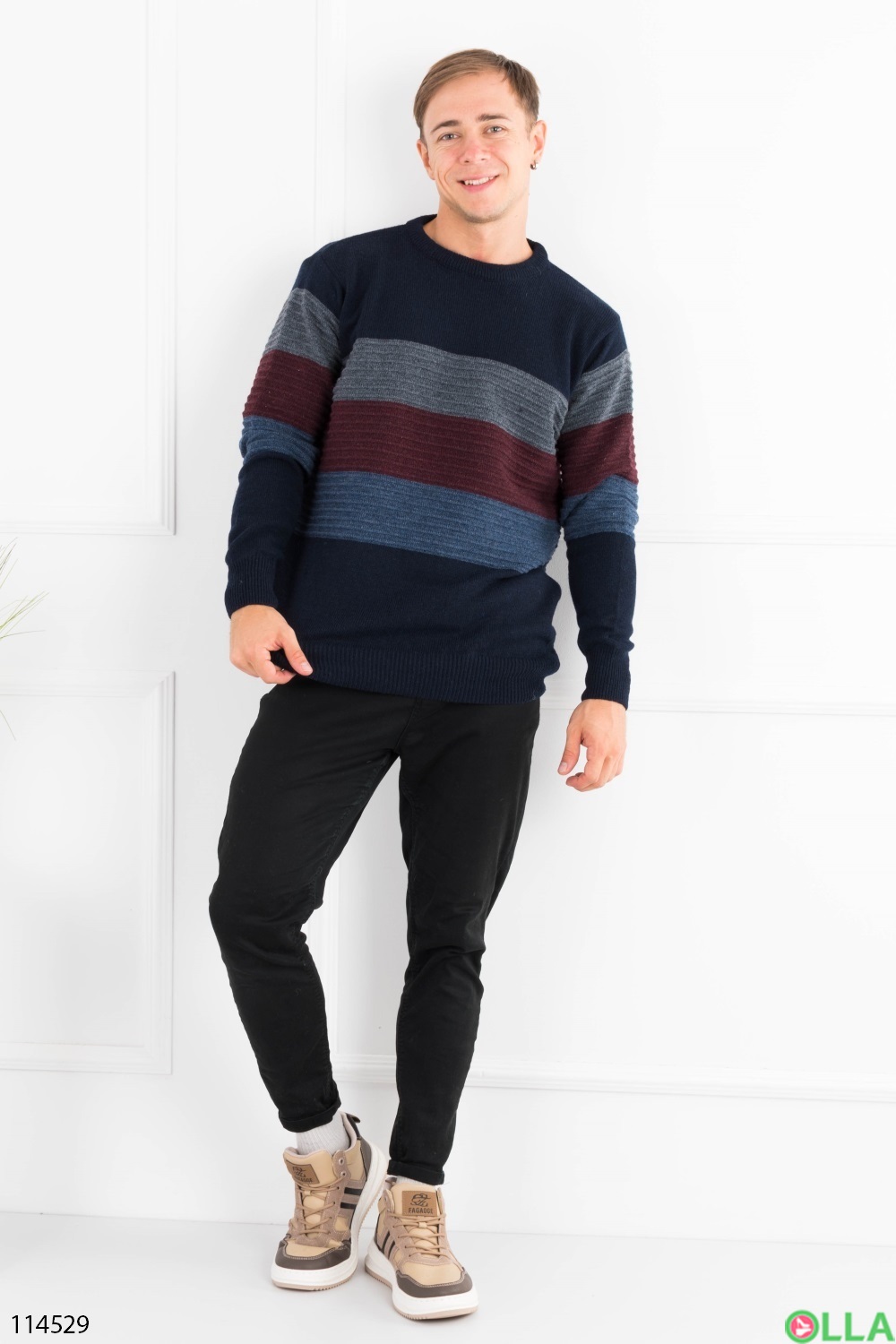 Мужской разноцветный свитер