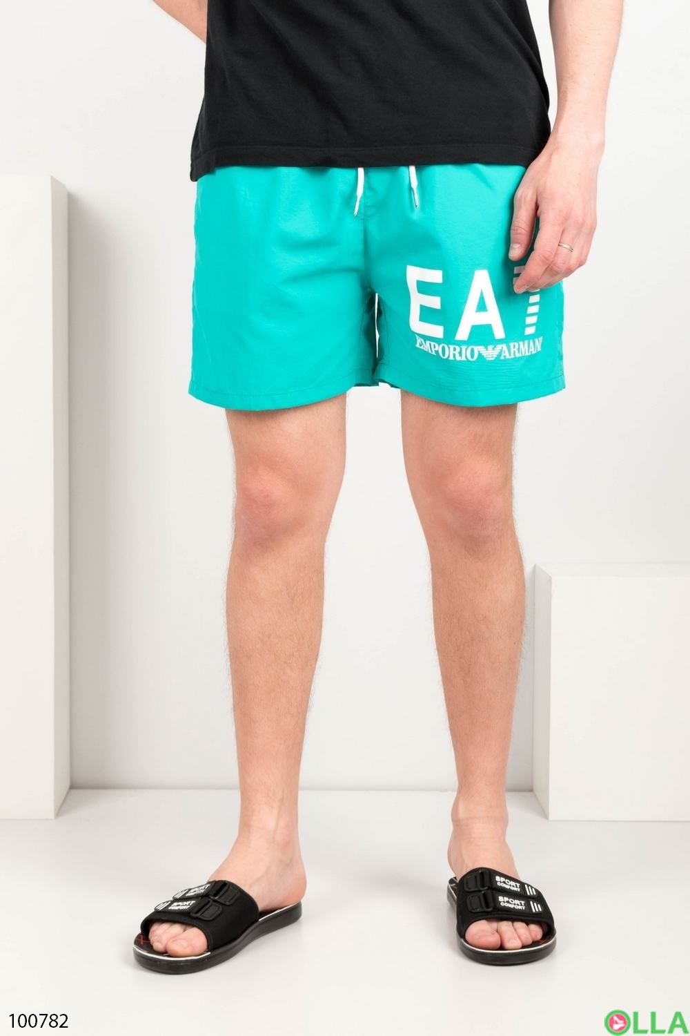 Чоловічі зелені пляжні шорти