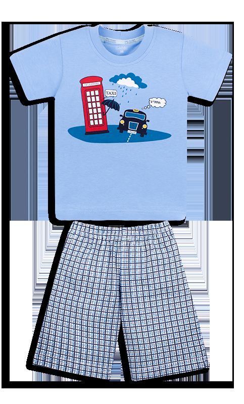 Пижама детская Gabbi летняя для мальчика футболка и шорты
